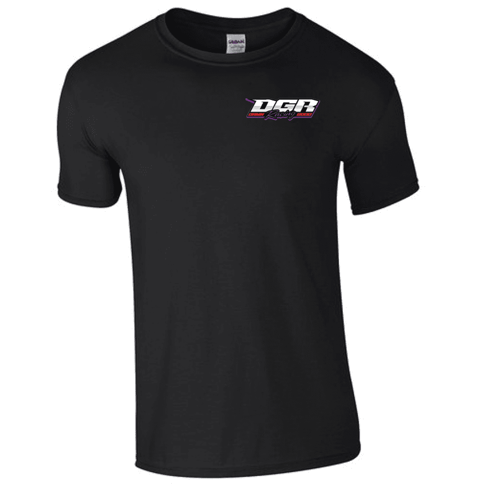 G640 Gildan Soft Style T-Shirt - Black (Purple Logo)